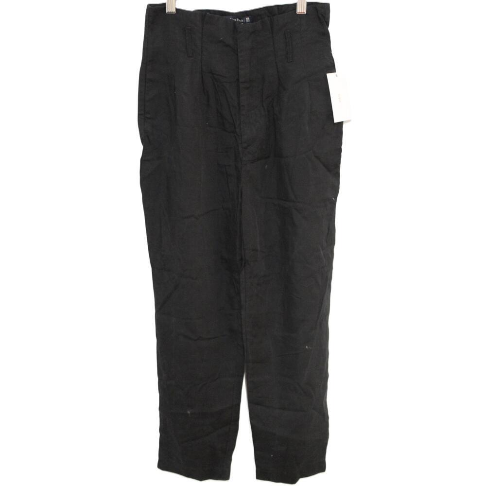 Womens Abercrombie & Fitch Black Pleated Front Trousers Dress Pants Size XS